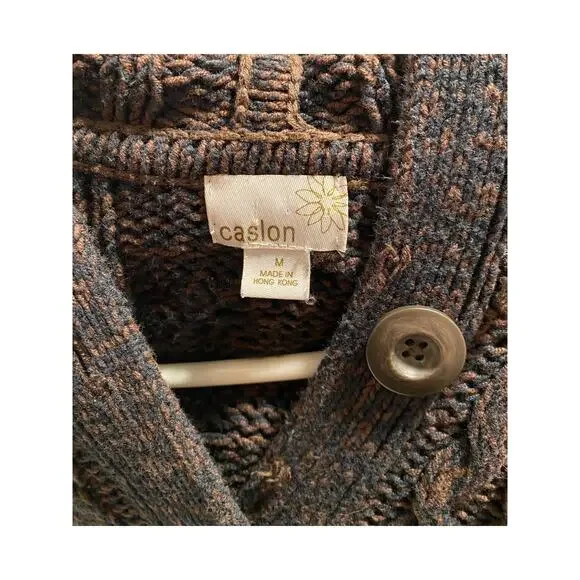 Caslon Sz Med Wmn Cable Knit Fisherman Sweater, button up, hoodie, fishermancore - Picture 6 of 6